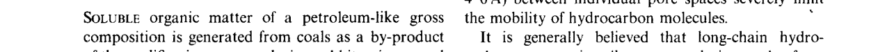 Composition of soluble organic matter in coals relation to rank and liptinite fl