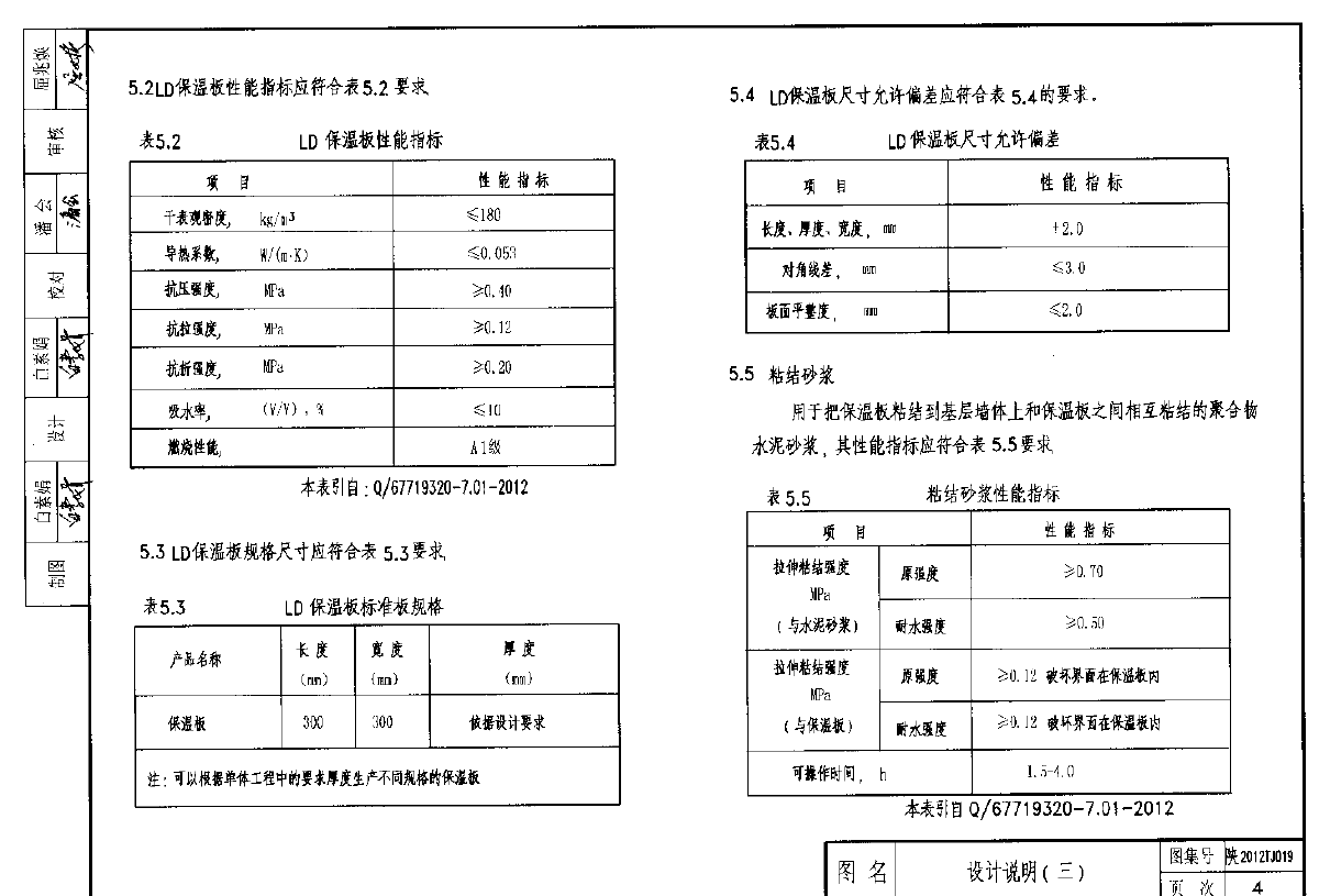 陕2012TJ019 LD泡沫混凝土保温板外保温系统图集